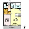 D-Hills有玉北町 1LDKの間取り