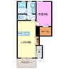 LOTUS小松2 1LDKの間取り