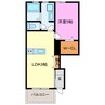 LOTUS小松2 1LDKの間取り