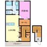LOTUS小松2 1LDKの間取り