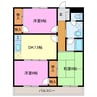 パークサイド髙木 3DKの間取り