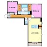 Ｌａｃｉｎｅ 2LDKの間取り
