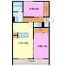 Ｌａｃｉｎｅ 2LDKの間取り