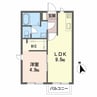 クローバー 1LDKの間取り