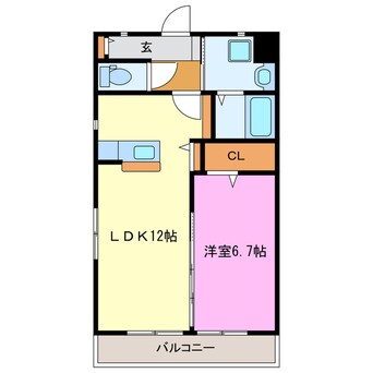 間取図 Ｃａｆｅ’　Ｂｌｕｅ