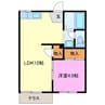 フォーブル井伊谷 1LDKの間取り