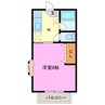 タウニーホワイトベル 1Kの間取り