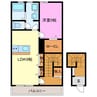 LOTUS三ケ日 1LDKの間取り