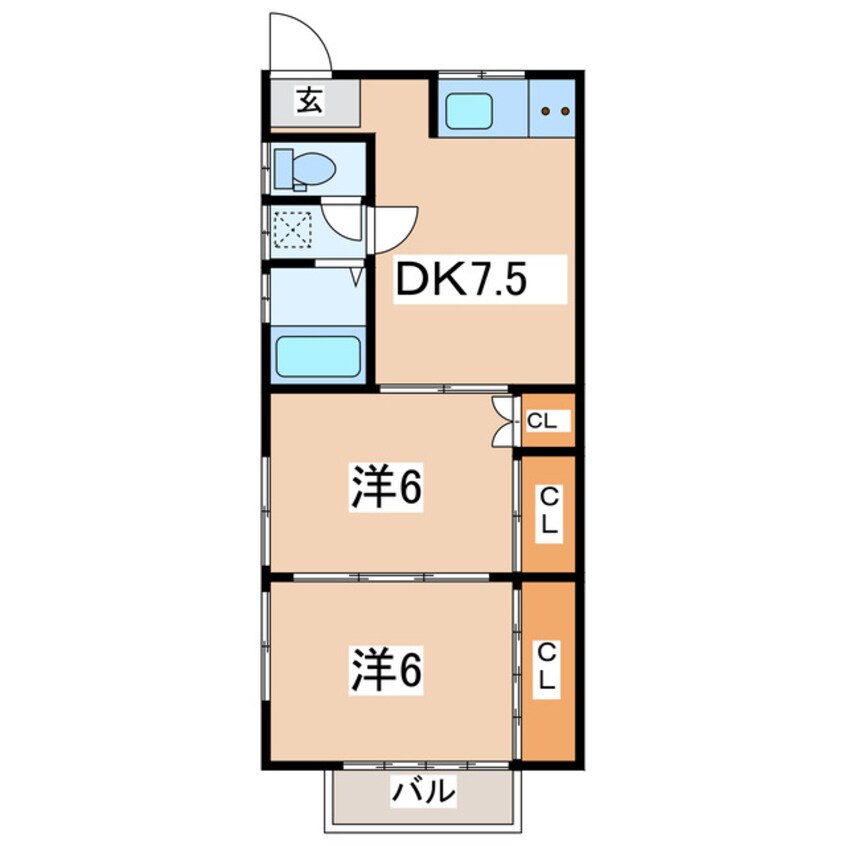 間取図 梨木町アパートB棟