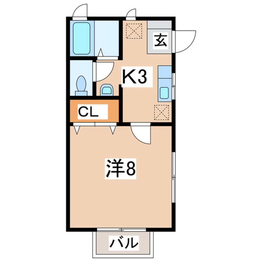 間取図 岩交バス（盛岡市）/川久保 徒歩9分 1階 築26年