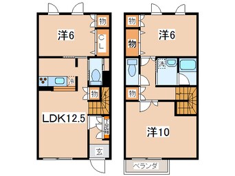 間取図 岩交バス（盛岡市）/天昌寺前 徒歩7分 1-2階 築27年