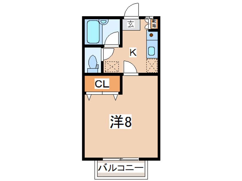 間取図 東北本線/仙北町駅 徒歩20分 2階 築27年