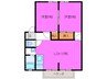 サンビレッジ光陽台十番館 2LDKの間取り