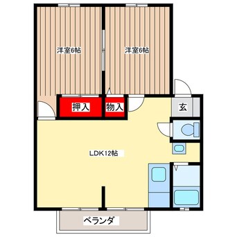 間取図 ワイコロアビレッジＡ