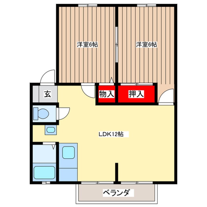 間取図 ワイコロアビレッジＡ