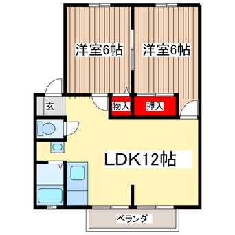 間取図 ワイコロアビレッジＡ