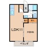 サンビレッジ光陽台十五番館 1LDKの間取り