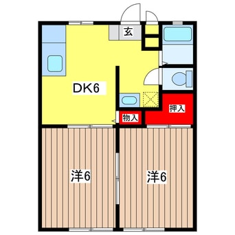 間取図 横塚ハイツ　Ｂ