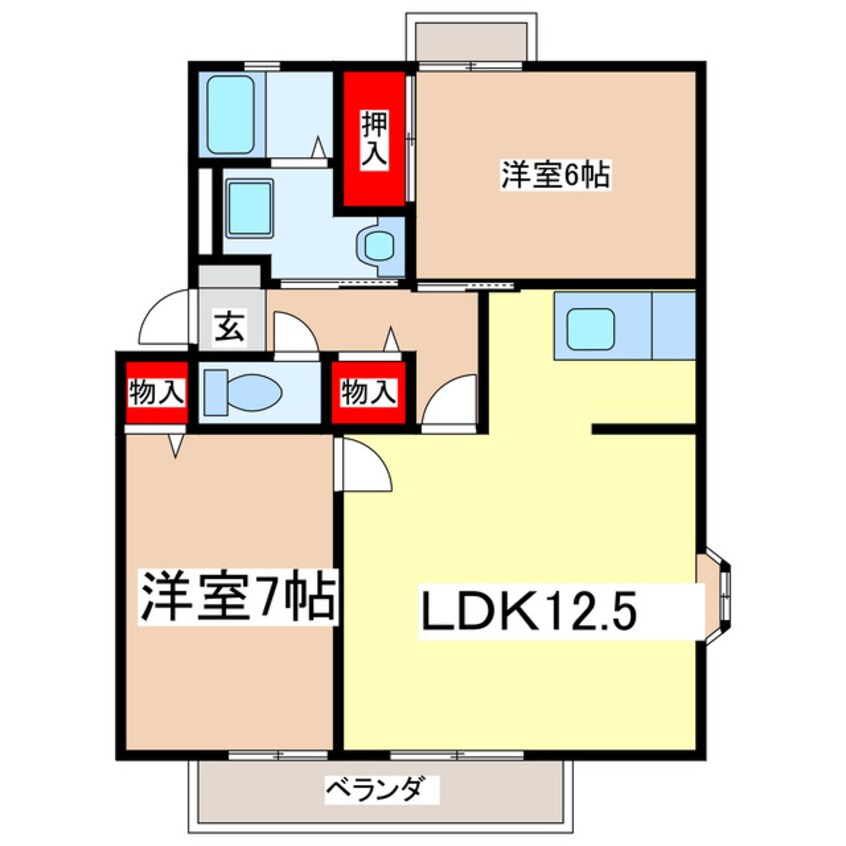 間取図 サンガーデンエスポワールＢ