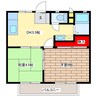 スズキハイツ 2DKの間取り