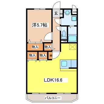 間取図 林マンションF