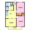 コーポおおのⅡ 3DKの間取り