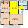 プライムB 2LDKの間取り
