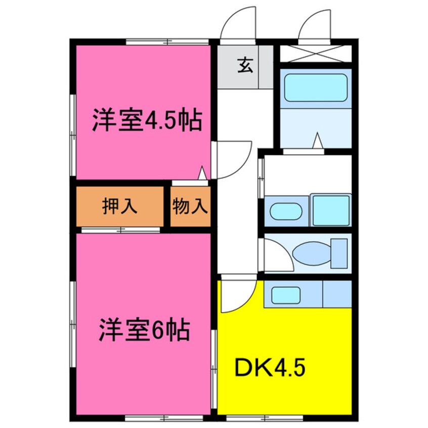 間取図 勝山ハイツ