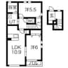アイシスⅤ 2LDKの間取り
