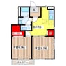 メゾンシャルマン 2DKの間取り