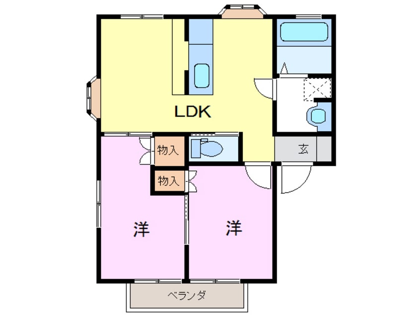 間取図 リトル・パンド・ハイツＡ