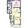 フォレスタ 1LDKの間取り