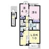 メゾンシュシュ 2LDKの間取り