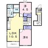 ソレーユD 2LDKの間取り