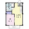 メゾンド・ファミーユA 1LDKの間取り