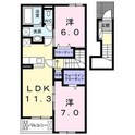ラークヒルズ壱番館の間取図