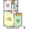 ハイツマルベリー 2LDKの間取り