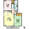 ハイツマルベリー 2LDKの間取り