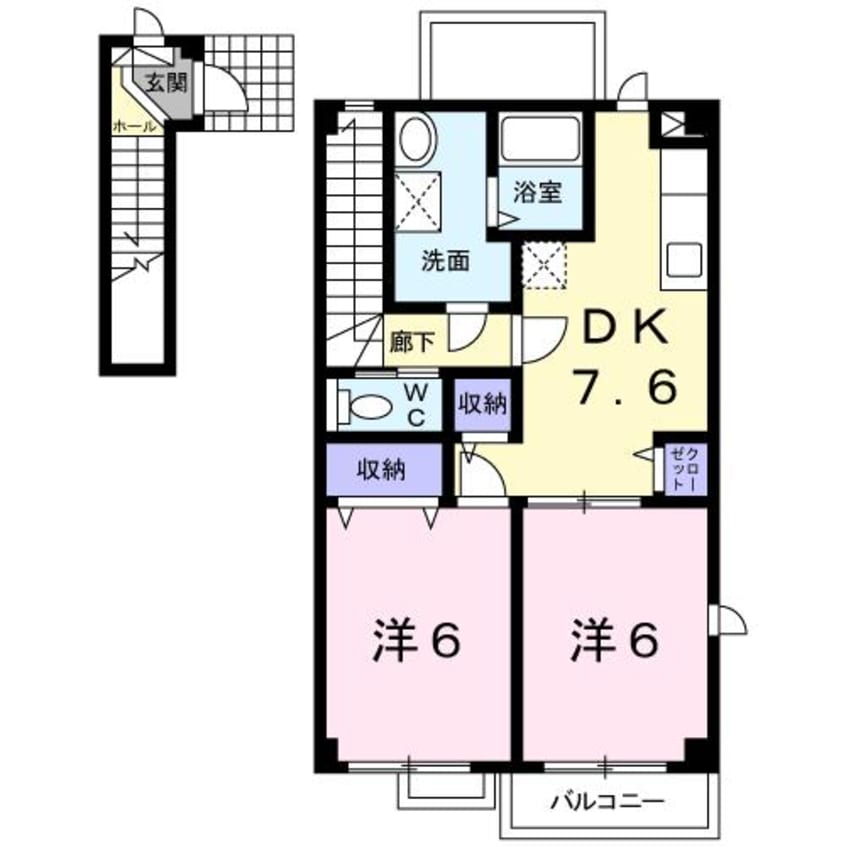 間取図 グリュッククレー