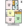 セジュールラピス 3DKの間取り