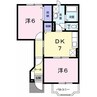ソレアードコヤマ 2DKの間取り