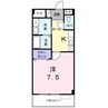 クレセールAB 1Kの間取り