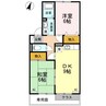 シャルマン ドミール 2DKの間取り