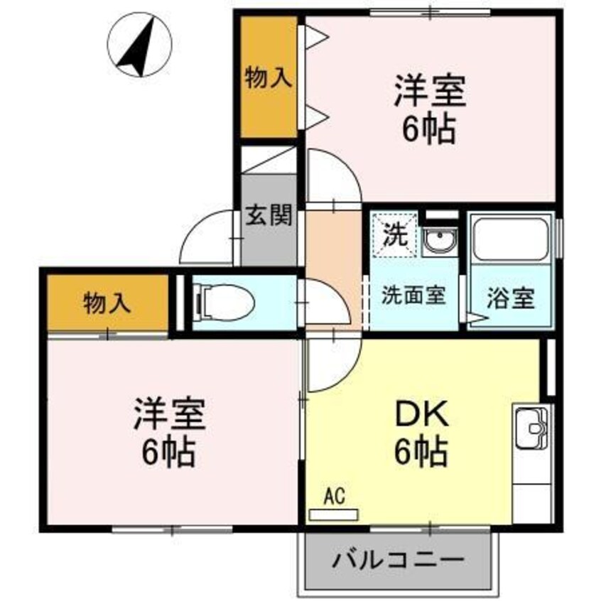 間取図 ハイツ万葉