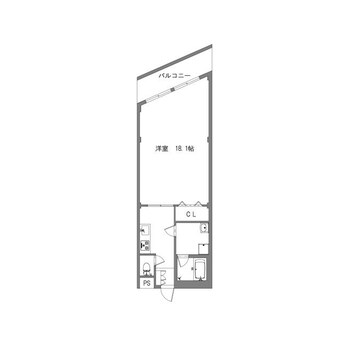 間取図 コーポカトレヤⅠ（１R）