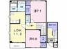 リュミエール 2LDKの間取り