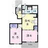 グレースコートⅢ 2DKの間取り