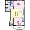 セレーサ 2DKの間取り