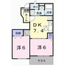 サンブライト　ハイツ 2DKの間取り