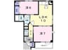 ハイツUeyama 2LDKの間取り